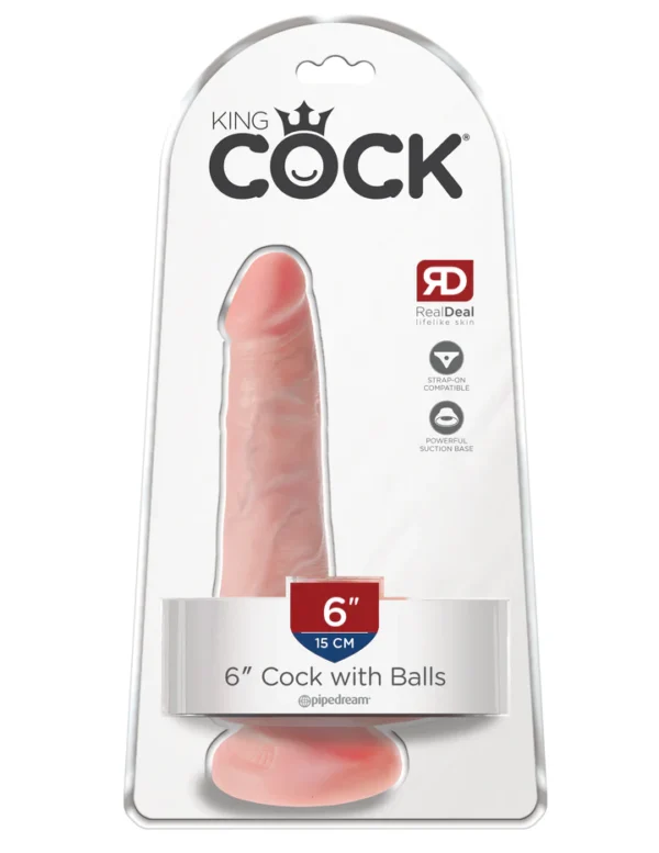Gode King Cock 6" avec testicules et ventouse