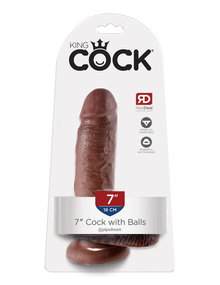 Gode King Cock 7" avec testicules et ventouse – Image 2