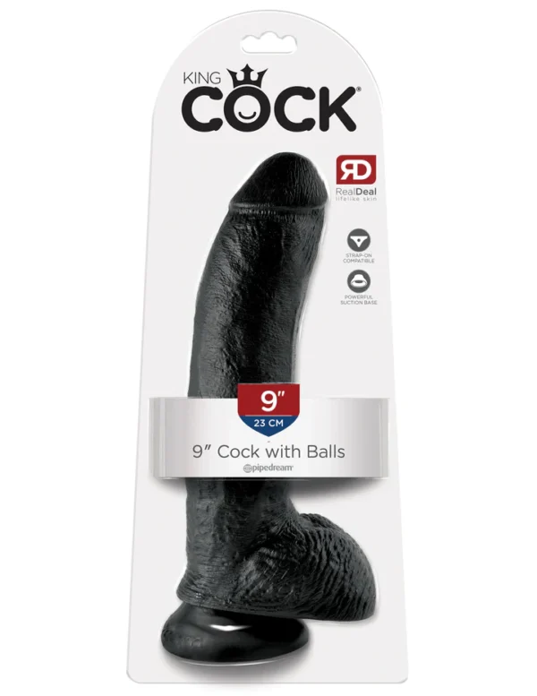 Gode King Cock 9" avec testicules et ventouse