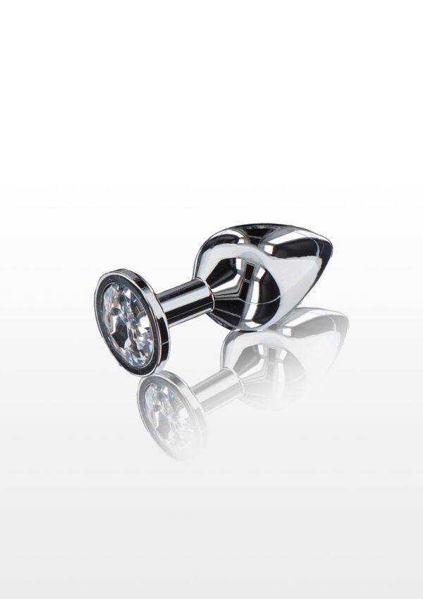 Plug bijou en métal argent moyen modèle