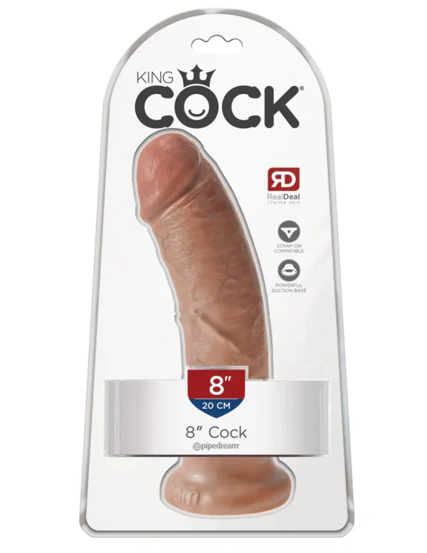 Gode King Cock 8" ventouse sans testicules